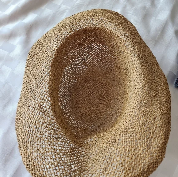 Raw Hem Straw Hat - Picture 3 of 3